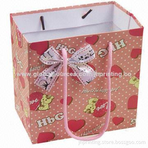 Leopard Printed Kraft Paper Bag, Made of 120gsm White Kraft Paper, OEM Orders are Welcome